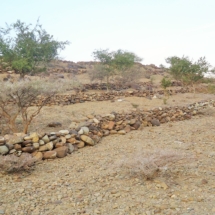 Stone bunds constructed